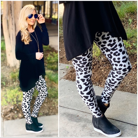 Infinity Raine Pants - ✨LAST ONE✨Black and White Animal Print Leggings